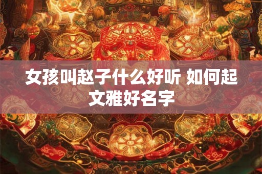 女孩叫赵子什么好听 如何起文雅好名字