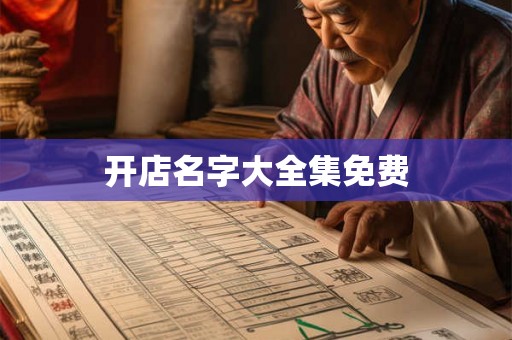 开店名字大全集免费