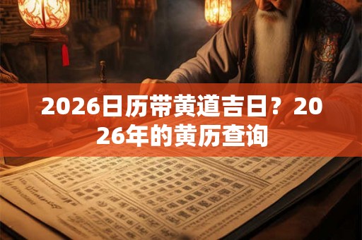 2026日历带黄道吉日?2026年的黄历查询 2026日历带黄道吉日?2026年的黄历查询
