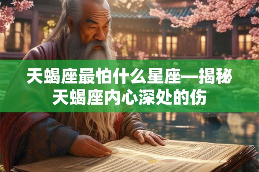 天蝎座最怕什么星座—揭秘天蝎座内心深处的伤