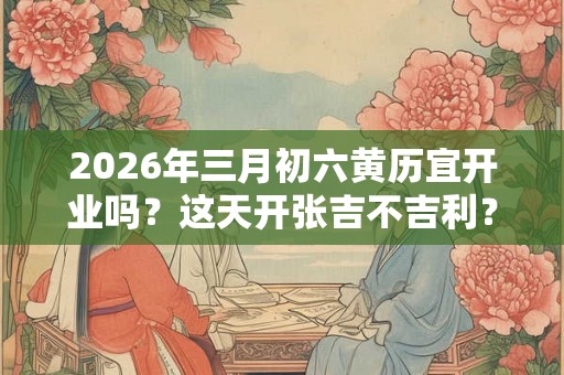 2026年三月初六黄历宜开业吗?这天开张吉不吉利? 2026年三月初六黄历宜开业吗?这天开张吉不吉利?