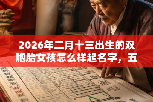 2026年二月十三出生的双胞胎女孩怎么样起名字，五行属什么