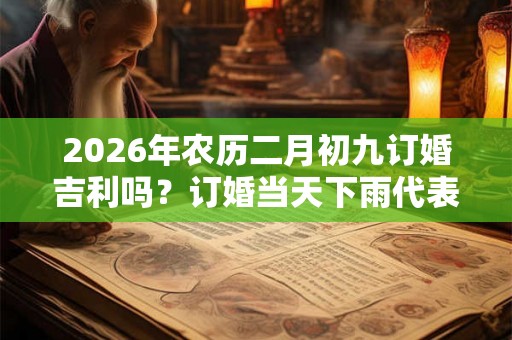2026年农历二月初九订婚吉利吗？订婚当天下雨代表什么？