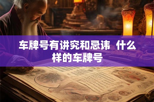车牌号有讲究和忌讳  什么样的车牌号