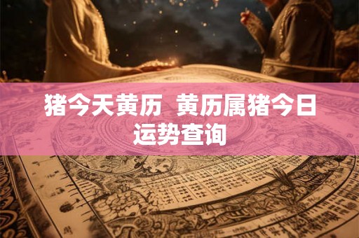 猪今天黄历 黄历属猪今日运势查询 猪今天黄历 黄历属猪今日运势查询