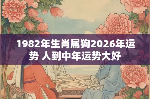 1982年生肖属狗2026年运势 人到中年运势大好