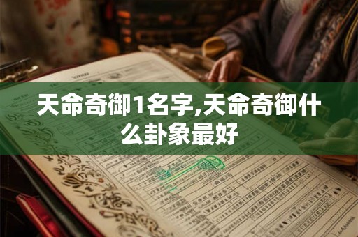 天命奇御1名字,天命奇御什么卦象最好