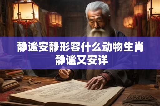 静谧安静形容什么动物生肖 静谧又安详