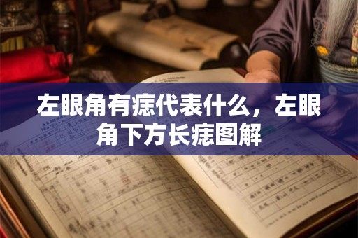 左眼角有痣代表什么，左眼角下方长痣图解