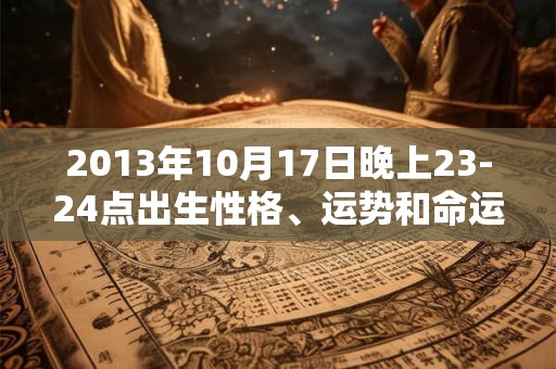 2013年10月17日晚上23-24点出生性格、运势和命运