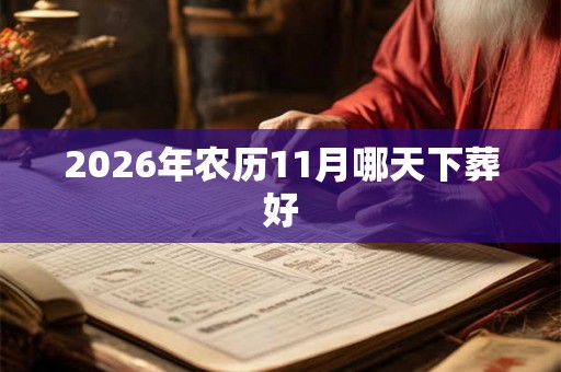 2026年农历11月哪天下葬好 2026年农历11月哪天下葬好