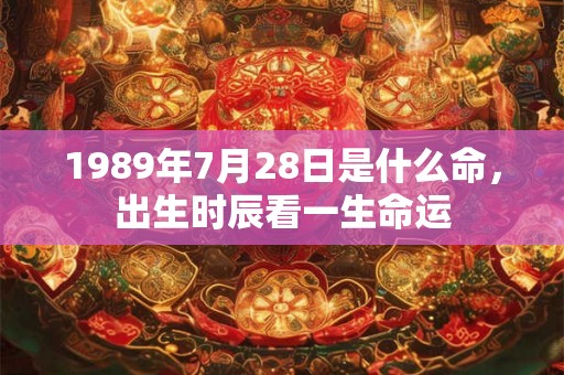 1989年7月28日是什么命，出生时辰看一生命运