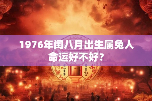 1976年闰八月出生属兔人命运好不好？