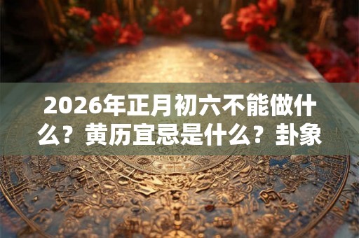 2026年正月初六不能做什么？黄历宜忌是什么？卦象如何？