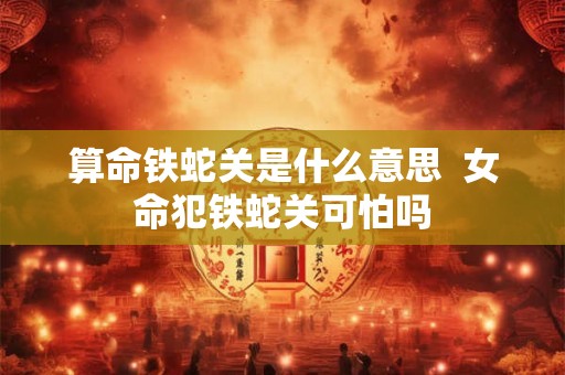 算命铁蛇关是什么意思  女命犯铁蛇关可怕吗