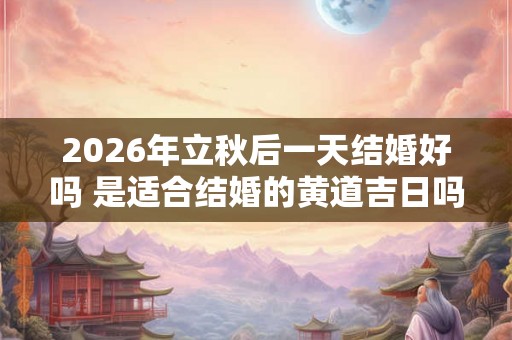 2026年立秋后一天结婚好吗 是适合结婚的黄道吉日吗