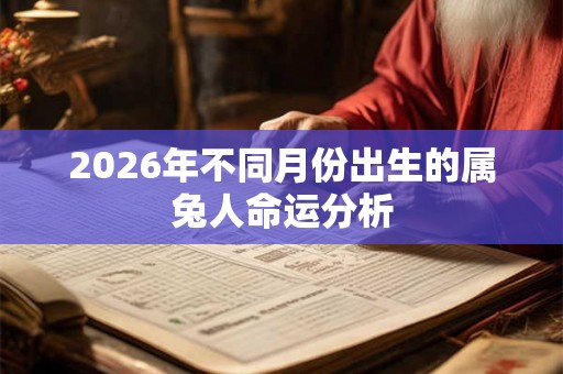 2026年不同月份出生的属兔人命运分析