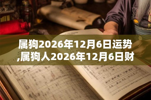 属狗2026年12月6日运势,属狗人2026年12月6日财运,生肖狗2026年12月6日运势