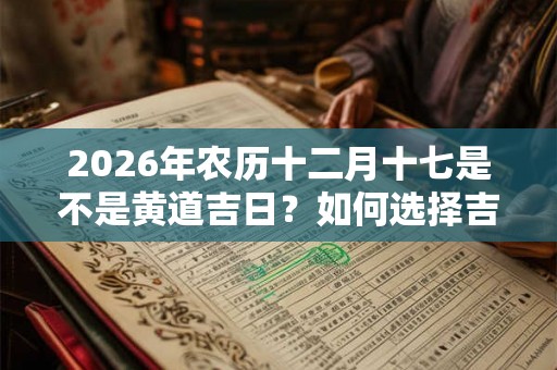 2026年农历十二月十七是不是黄道吉日?如何选择吉日? 2026年农历十二月十七是不是黄道吉日?如何选择吉日?