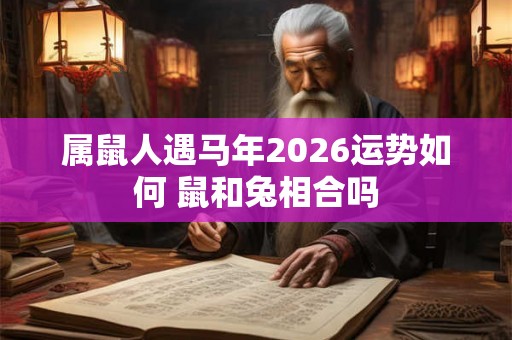 属鼠人遇马年2026运势如何 鼠和兔相合吗