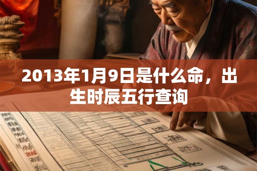 2013年1月9日是什么命，出生时辰五行查询