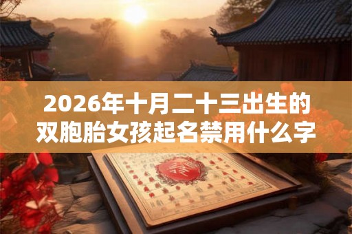 2026年十月二十三出生的双胞胎女孩起名禁用什么字，五行属什么