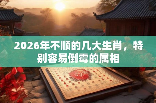 2026年不顺的几大生肖，特别容易倒霉的属相