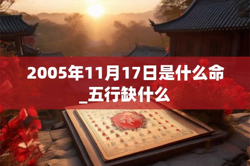 2005年11月17日是什么命_五行缺什么