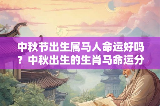 中秋节出生属马人命运好吗？中秋出生的生肖马命运分析！