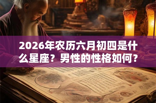 2026年农历六月初四是什么星座？男性的性格如何？