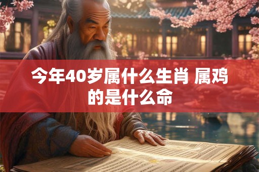 今年40岁属什么生肖 属鸡的是什么命