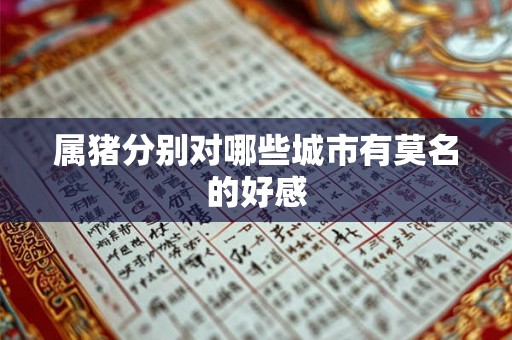 属猪分别对哪些城市有莫名的好感