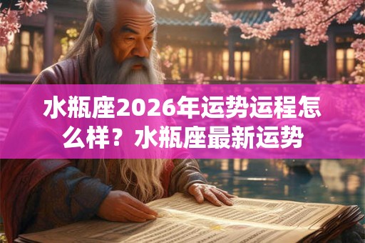 水瓶座2026年运势运程怎么样？水瓶座最新运势