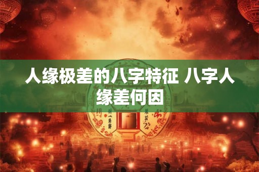 人缘极差的八字特征 八字人缘差何因