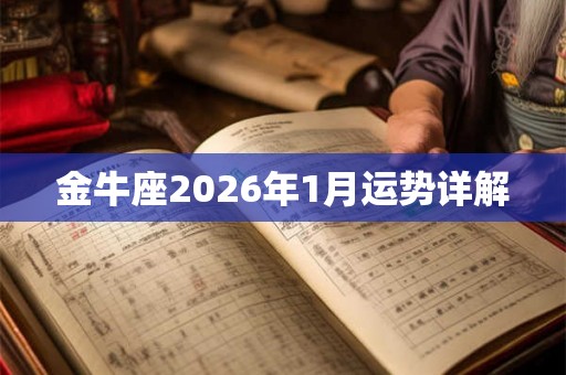 金牛座2026年1月运势详解