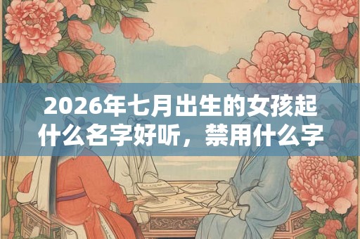 2026年七月出生的女孩起什么名字好听，禁用什么字