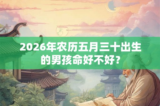 2026年农历五月三十出生的男孩命好不好? 2026年农历五月三十出生的男孩命好不好?