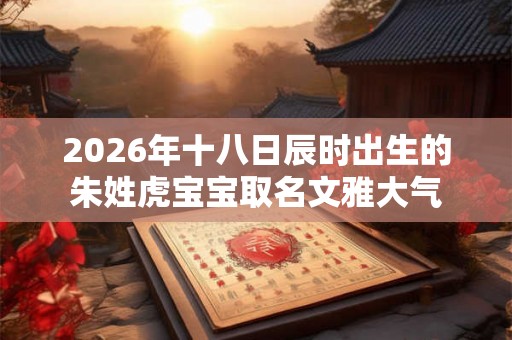 2026年十八日辰时出生的朱姓虎宝宝取名文雅大气