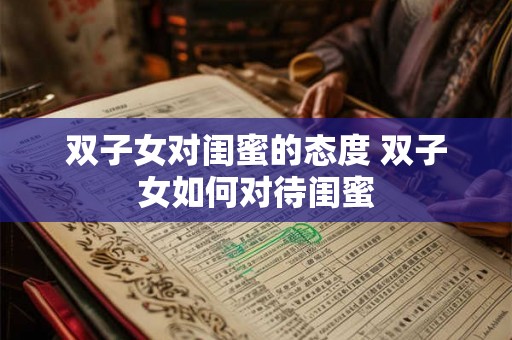 双子女对闺蜜的态度 双子女如何对待闺蜜 双子女对闺蜜的态度 双子女如何对待闺蜜