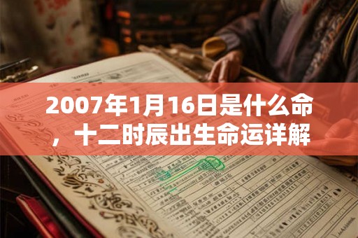 2007年1月16日是什么命，十二时辰出生命运详解