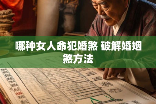 哪种女人命犯婚煞 破解婚姻煞方法