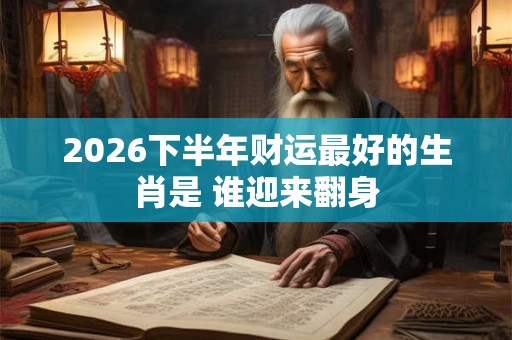 2026下半年财运最好的生肖是 谁迎来翻身 2026下半年财运最好的生肖是 谁迎来翻身