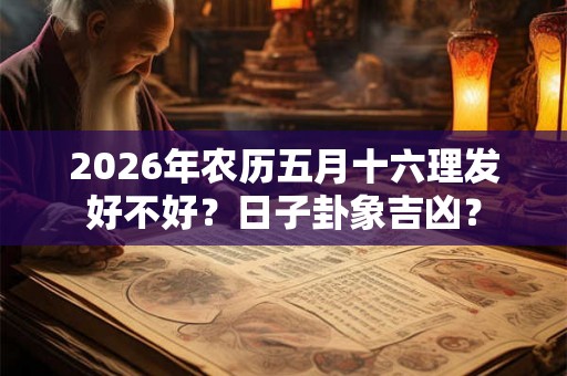 2026年农历五月十六理发好不好？日子卦象吉凶？
