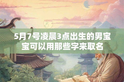 5月7号凌晨3点出生的男宝宝可以用那些字来取名 5月7号凌晨3点出生的男宝宝可以用那些字来取名