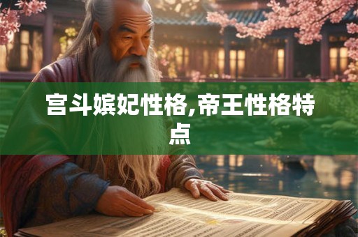 宫斗嫔妃性格,帝王性格特点