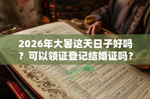 2026年大暑这天日子好吗？可以领证登记结婚证吗？