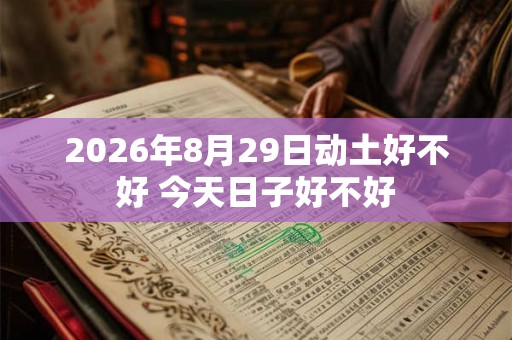 2026年8月29日动土好不好 今天日子好不好