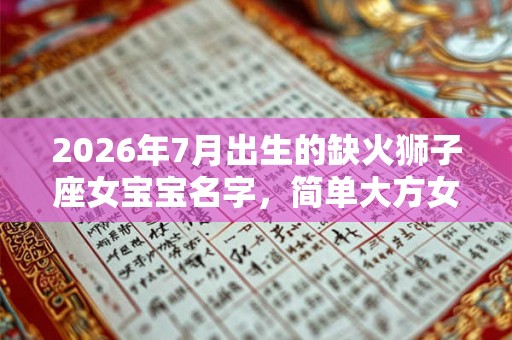 2026年7月出生的缺火狮子座女宝宝名字，简单大方女生名