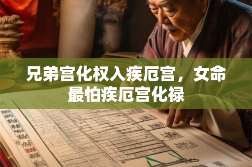 兄弟宫化权入疾厄宫，女命最怕疾厄宫化禄