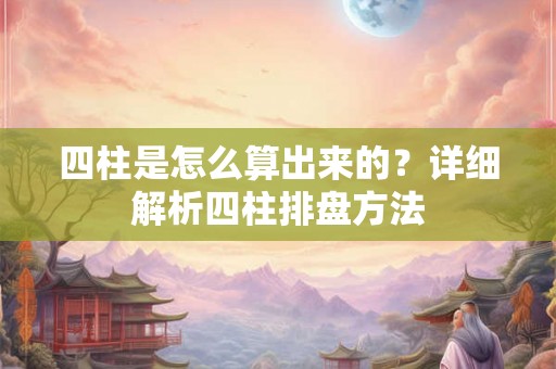 四柱是怎么算出来的？详细解析四柱排盘方法